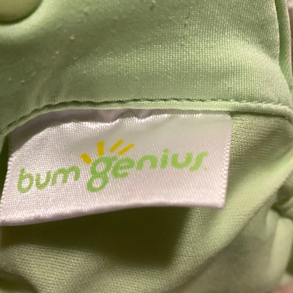 Bum Genius Adjustable Snap Kids Cloth Diaper - Green, Purple & Paisley Set